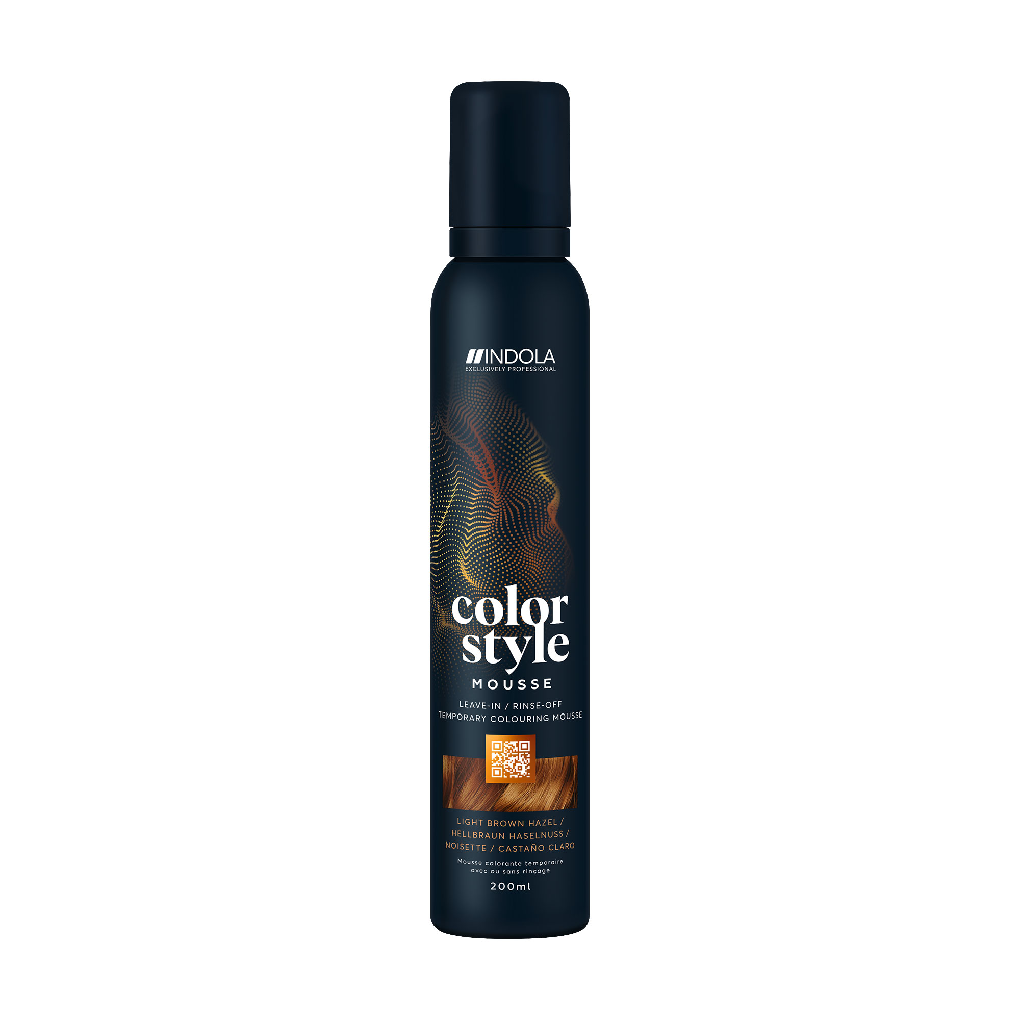 Уцінка! Відтіночний мус для укладання волосся Indola Color Style Light Brown Hazel, 200 мл